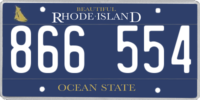 RI license plate 866554
