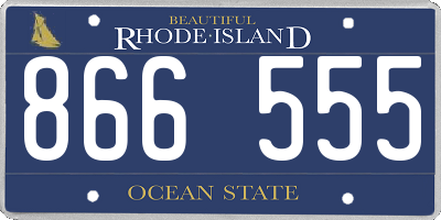 RI license plate 866555