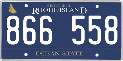 RI license plate 866558