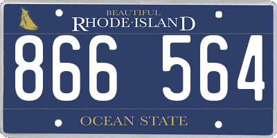 RI license plate 866564
