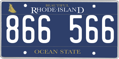 RI license plate 866566