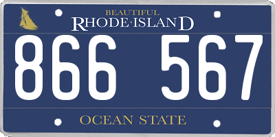 RI license plate 866567