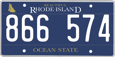 RI license plate 866574