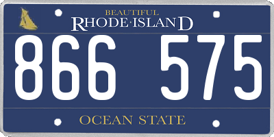 RI license plate 866575