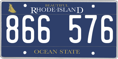 RI license plate 866576