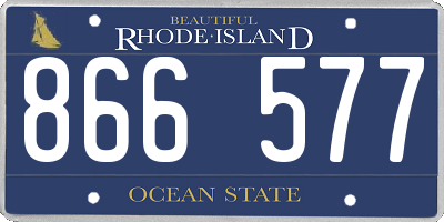 RI license plate 866577