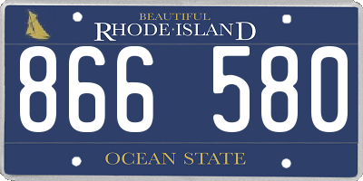 RI license plate 866580