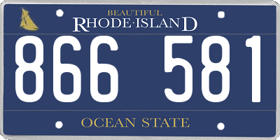 RI license plate 866581