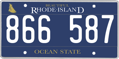 RI license plate 866587