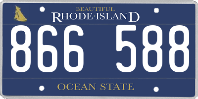 RI license plate 866588