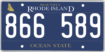 RI license plate 866589