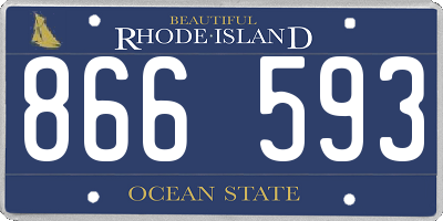 RI license plate 866593