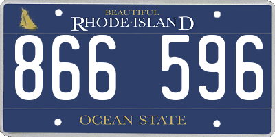 RI license plate 866596