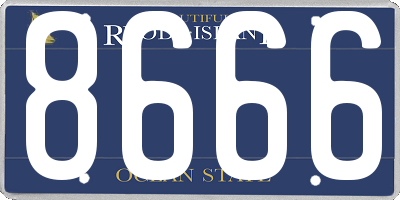 RI license plate 8666
