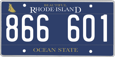 RI license plate 866601