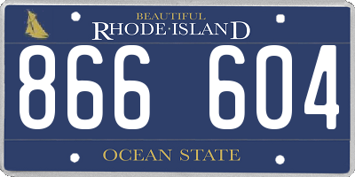 RI license plate 866604