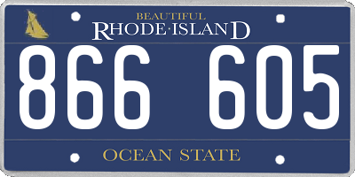 RI license plate 866605