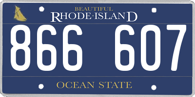 RI license plate 866607