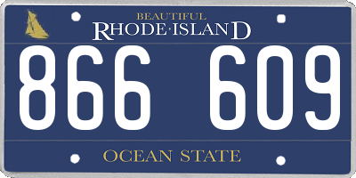 RI license plate 866609