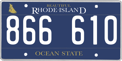 RI license plate 866610