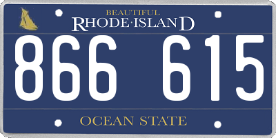 RI license plate 866615