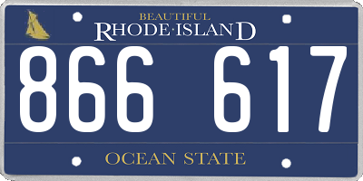 RI license plate 866617