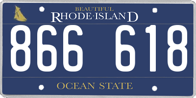 RI license plate 866618