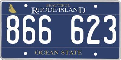 RI license plate 866623