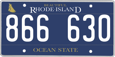 RI license plate 866630