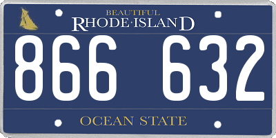 RI license plate 866632