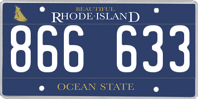 RI license plate 866633
