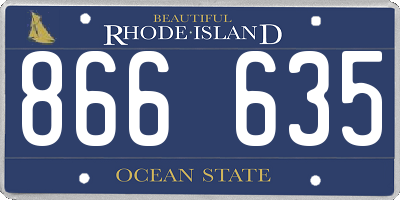 RI license plate 866635