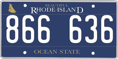 RI license plate 866636