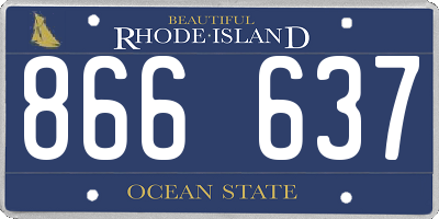 RI license plate 866637