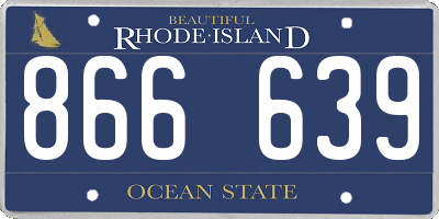 RI license plate 866639