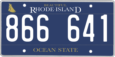 RI license plate 866641