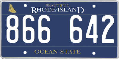 RI license plate 866642