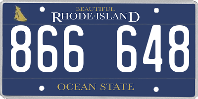 RI license plate 866648