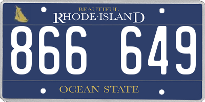 RI license plate 866649