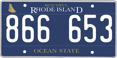 RI license plate 866653