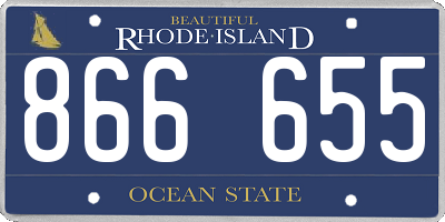RI license plate 866655