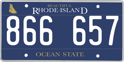 RI license plate 866657