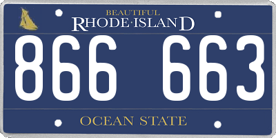 RI license plate 866663