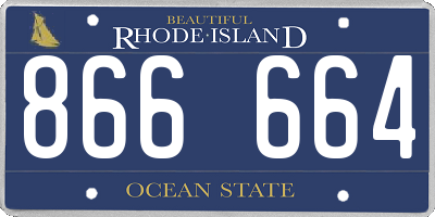RI license plate 866664