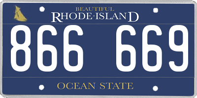 RI license plate 866669