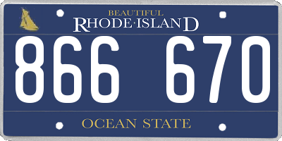 RI license plate 866670