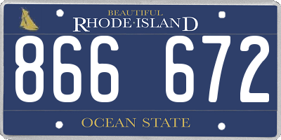 RI license plate 866672