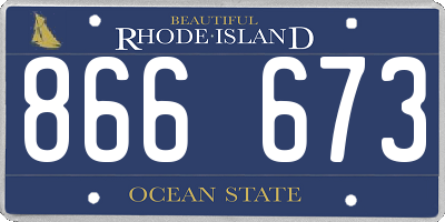RI license plate 866673