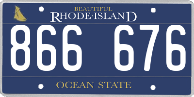 RI license plate 866676