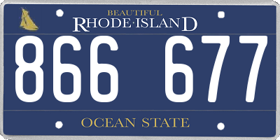 RI license plate 866677